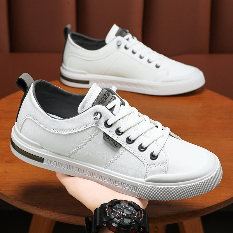 Mens Leather Panel Casual Shoes