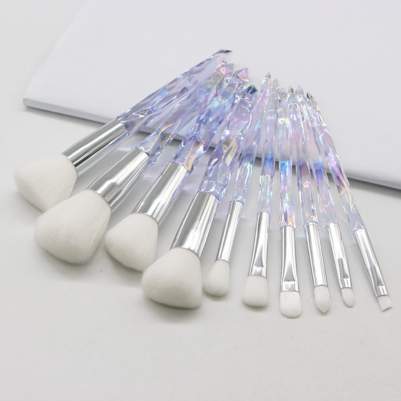 Ten diamond crystal makeup brushes teemdrop