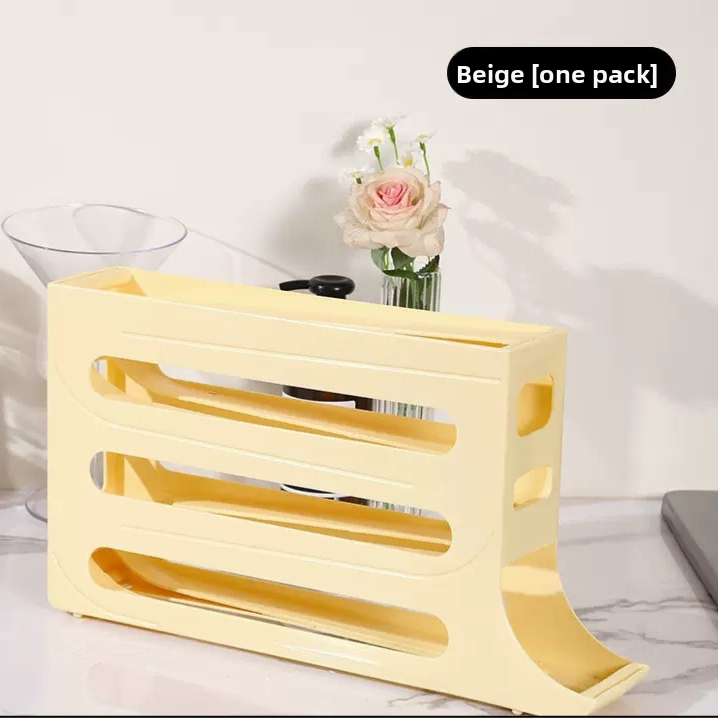 Automatic Gravity-Fed Egg Storage Rack
