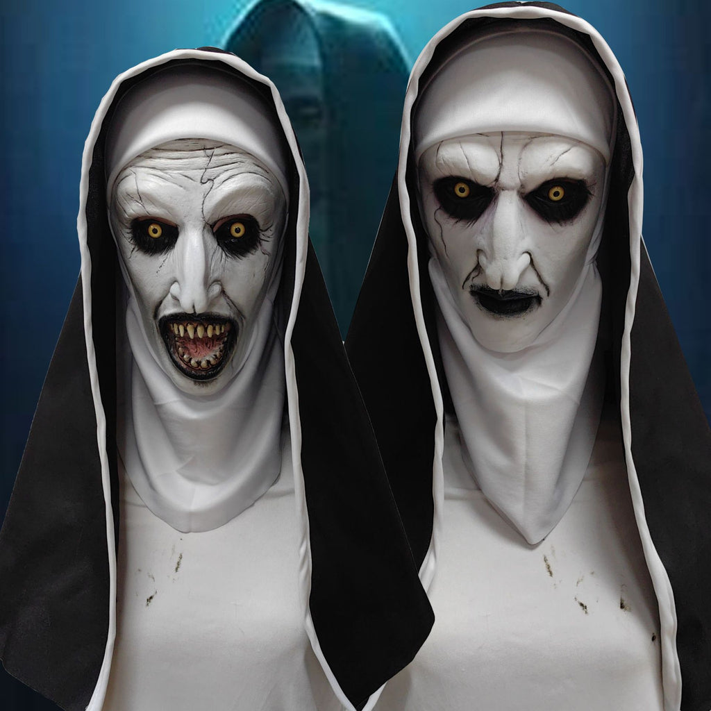 Horror Nun Latex Mask with Glow Effect teemdrop