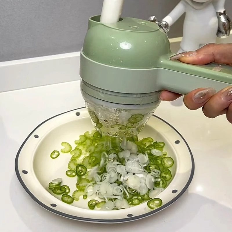 Multifunctional handheld electric vegetable cutter teemdrop