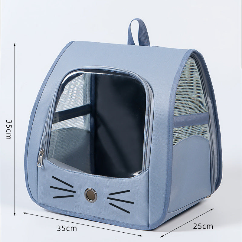 Pet Anti-Climbing Foldable Multi-functional Cat Backpack Cage teemdrop