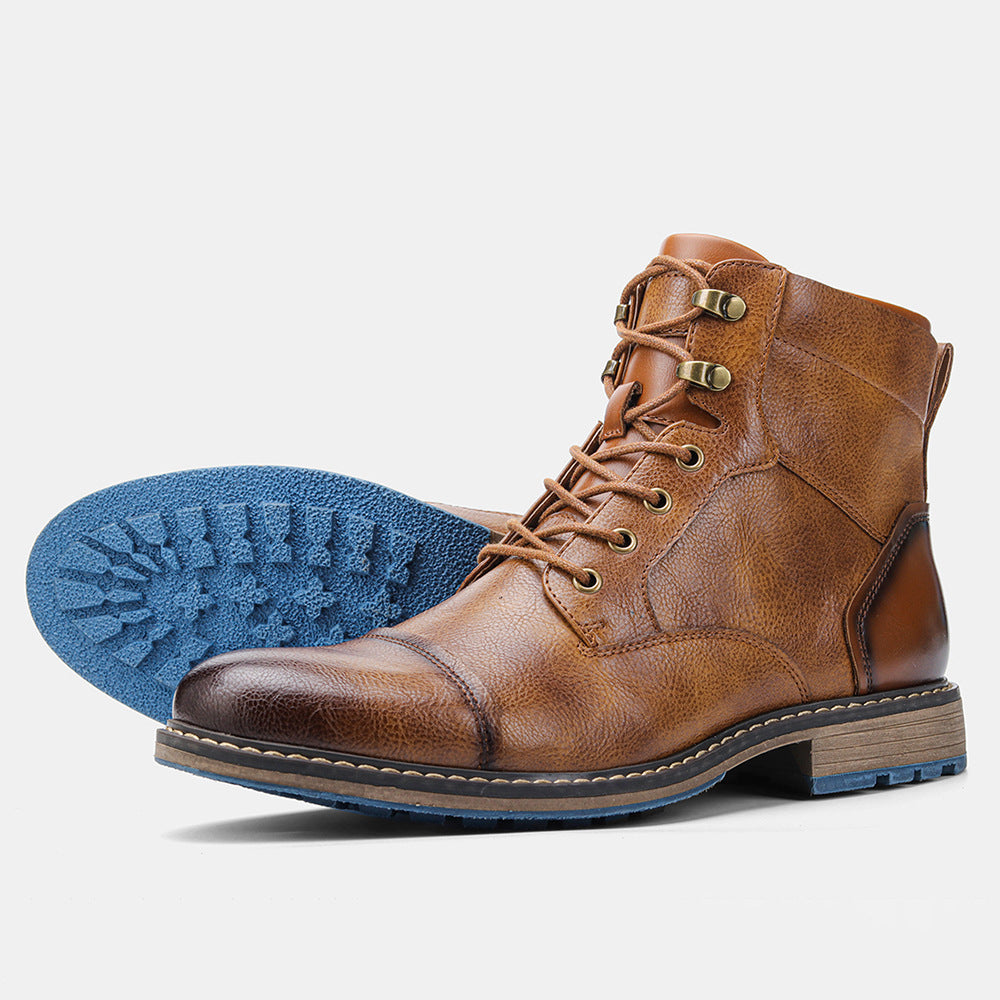 Large Size Men's Martin Boots Side Zipper Work Boots