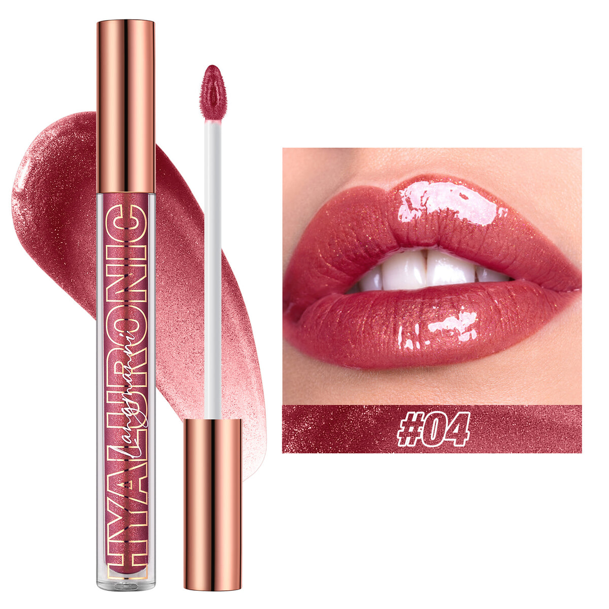 Hyaluronic Acid Glitter Lip Gloss Set teemdrop