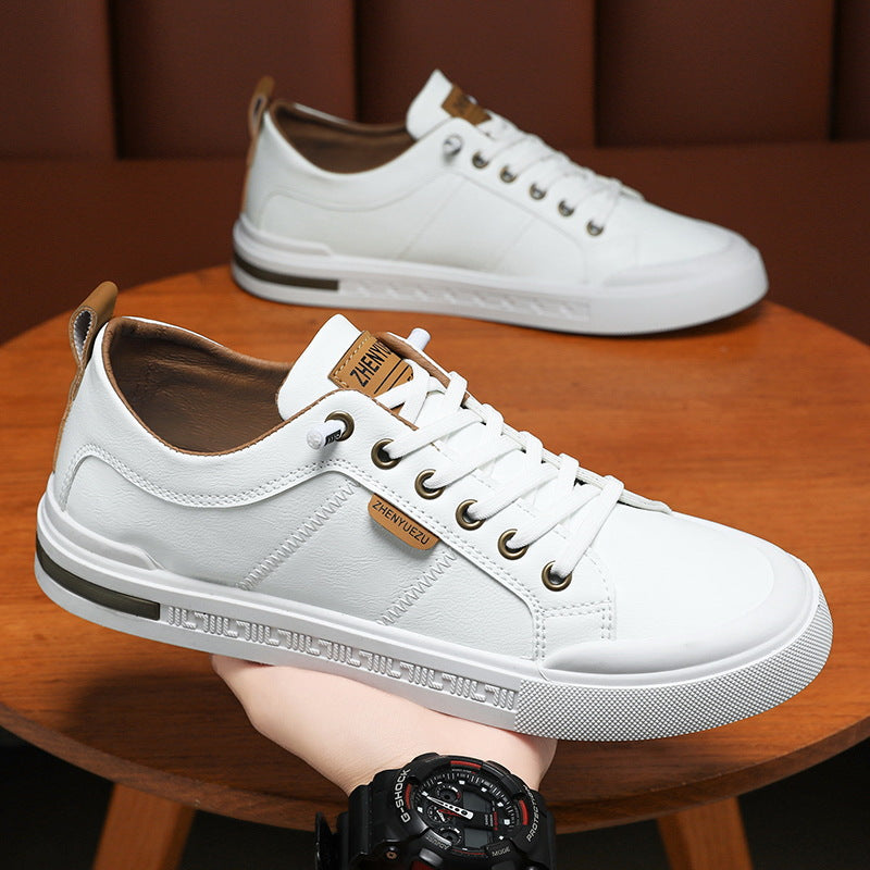 Mens Leather Panel Casual Shoes