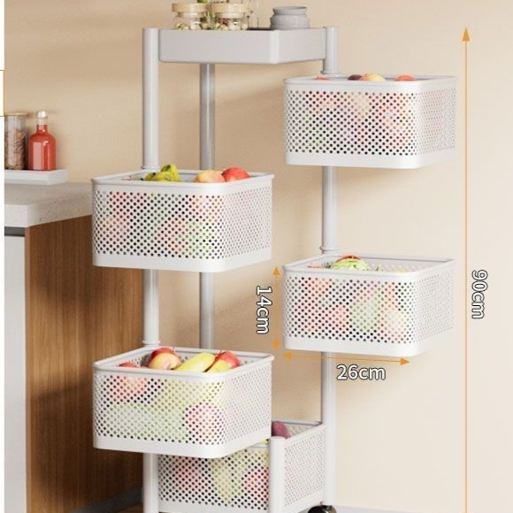 Square and round frame storage rack