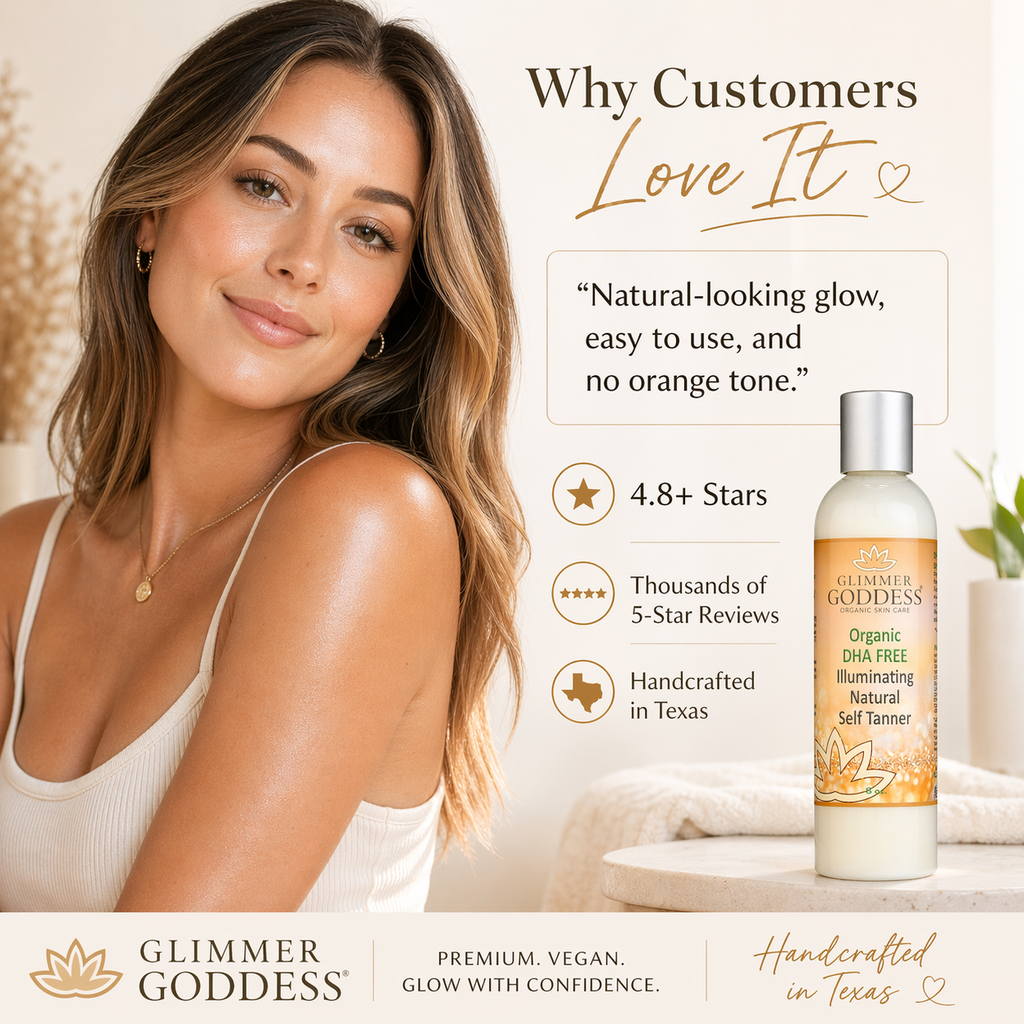 DHA Free Self Tanner for Sensitive Skin – Glow DC-Glimmer Goddess®