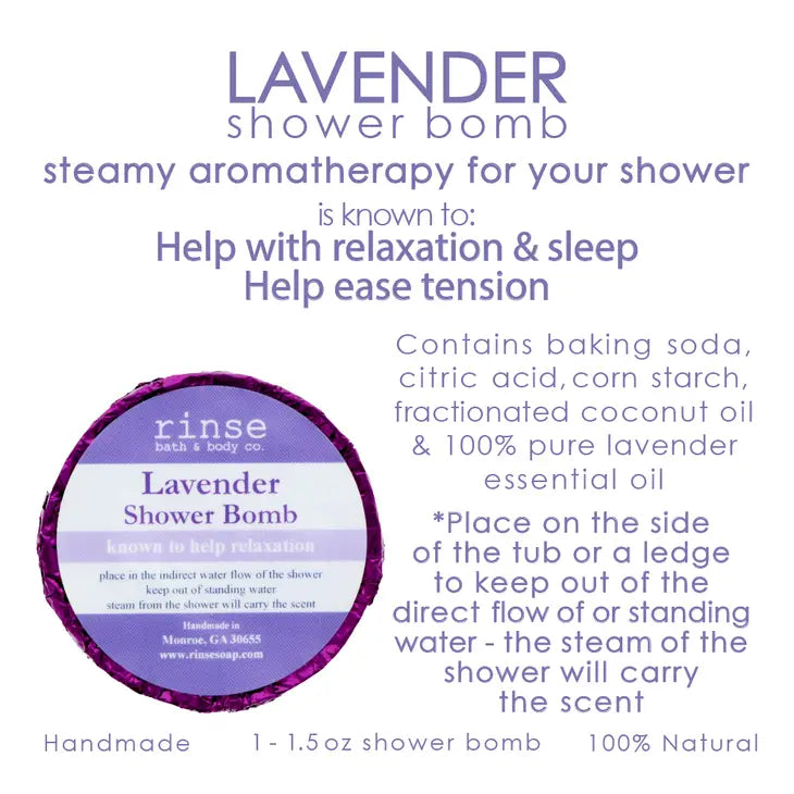 Lavender Shower Bomb Rinse Bath & Body