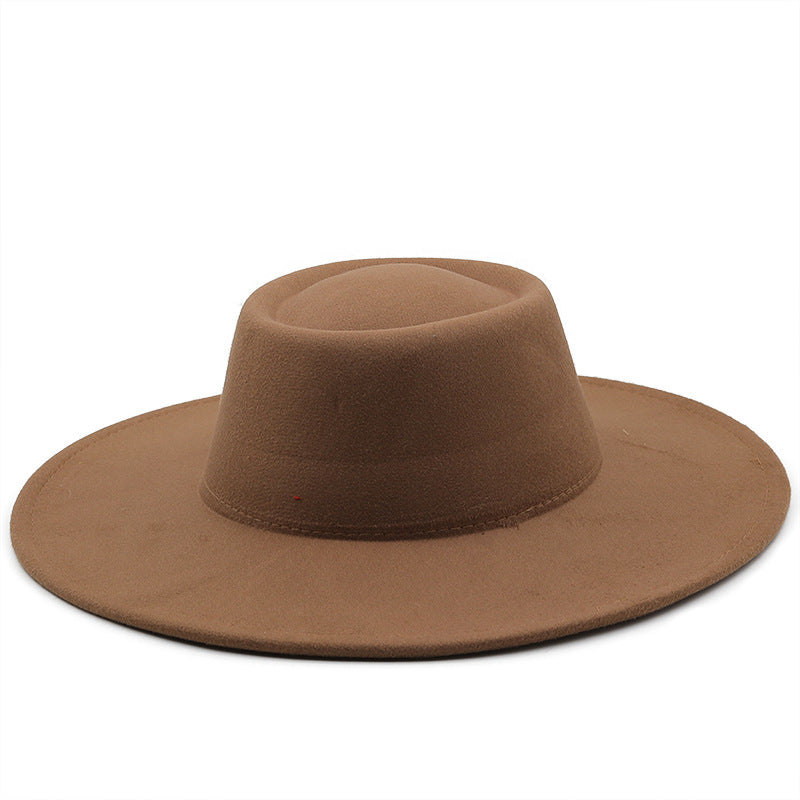 Unisex Wide Brim Woolen Hat teemdrop