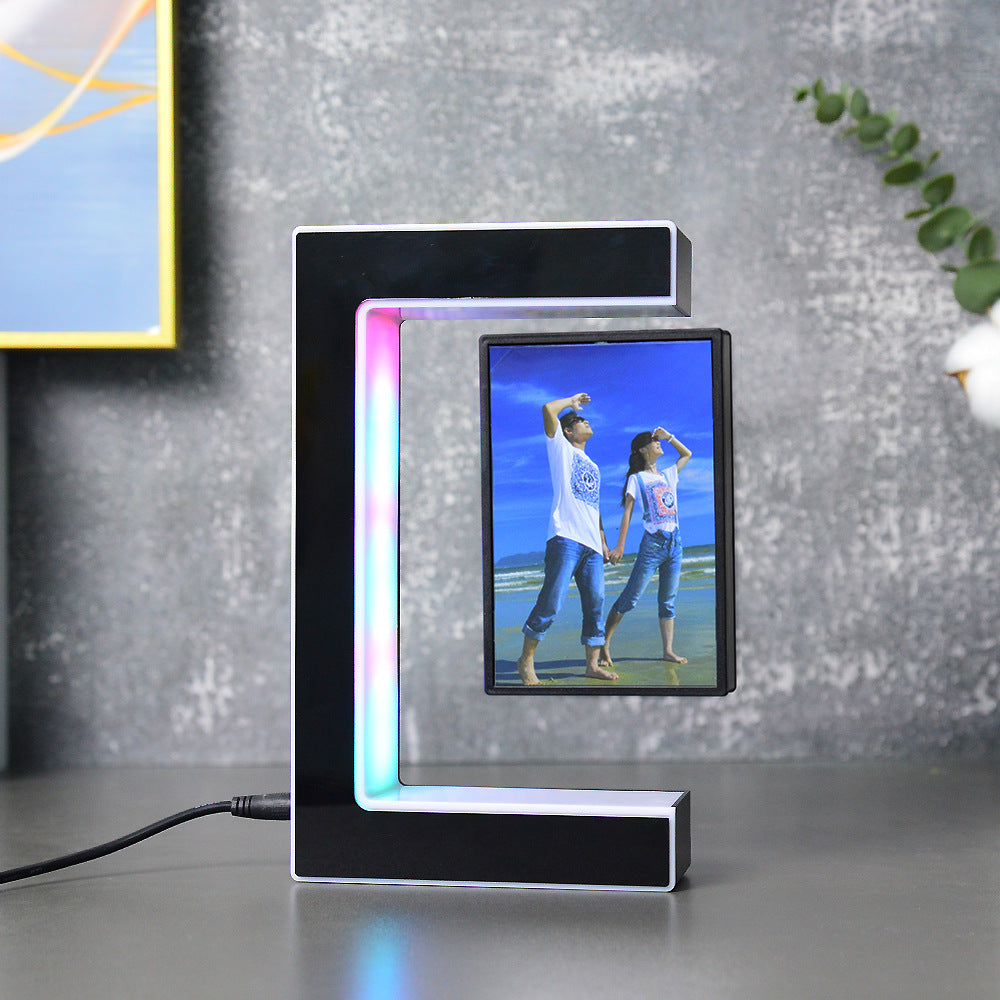 Magnetic Levitating LED Photo Frame Creative Floating Display Home Decor Gift teemdrop
