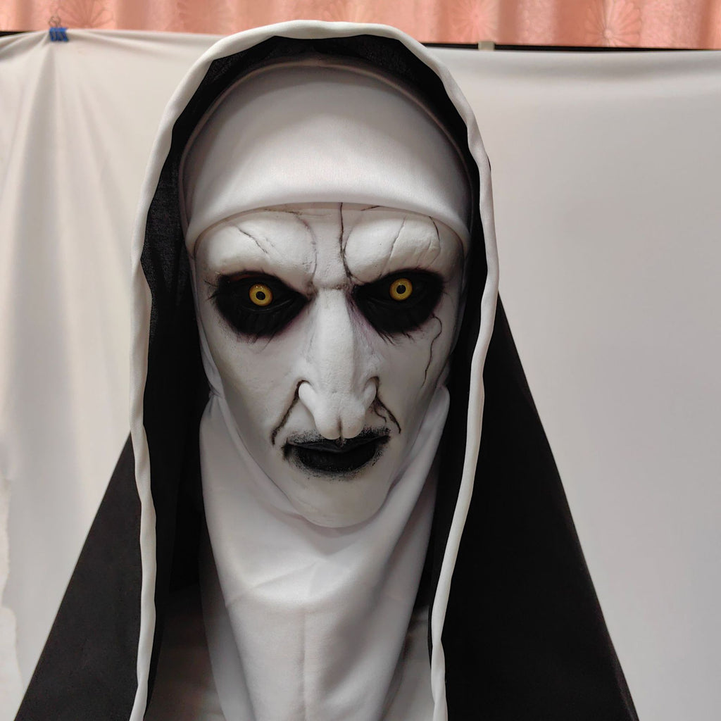 Horror Nun Latex Mask with Glow Effect teemdrop