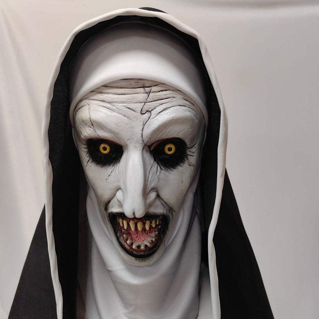 Horror Nun Latex Mask with Glow Effect teemdrop