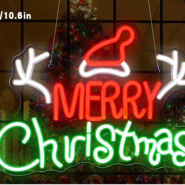 Dimmable LED Neon Light for Christmas Party Wall Decor USB Powered teemdrop
