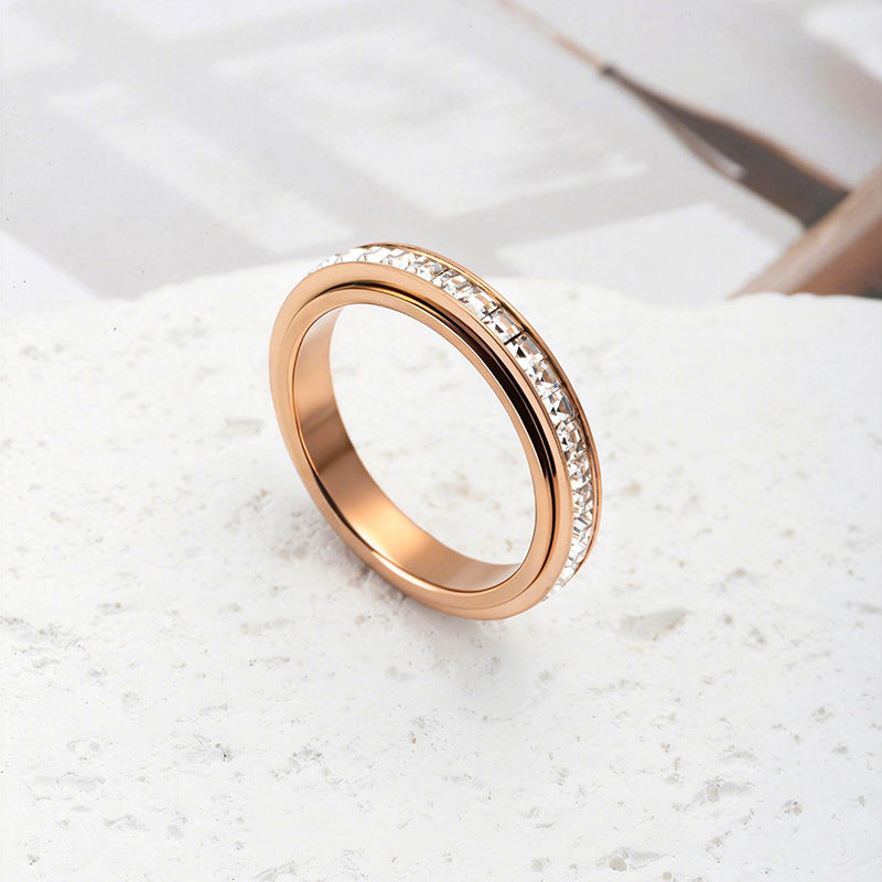Rotatable Titanium Steel Ring teemdrop