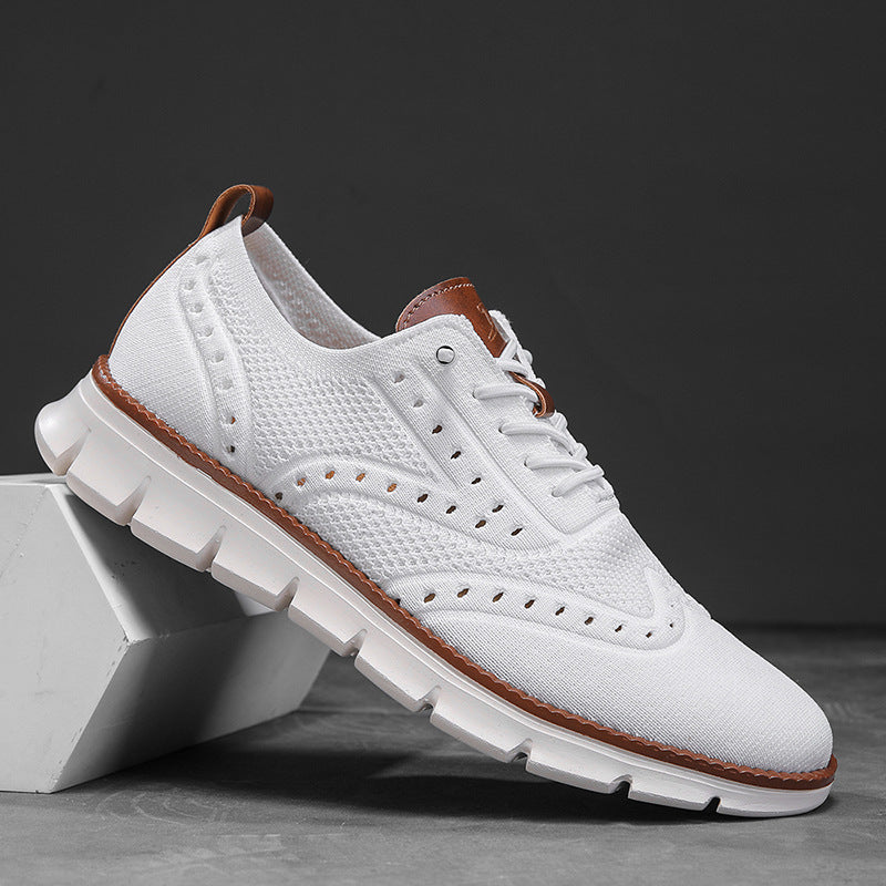 Men's Breathable Fly-Woven Mesh Casual Sneakers Lightweight Soft Sole Sports Shoes Large Size 40-50 teemdrop