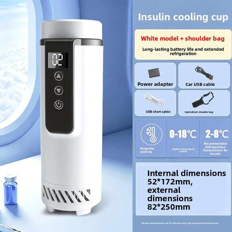 Portable Insulin Refrigerated Cup with Digital Display teemdrop