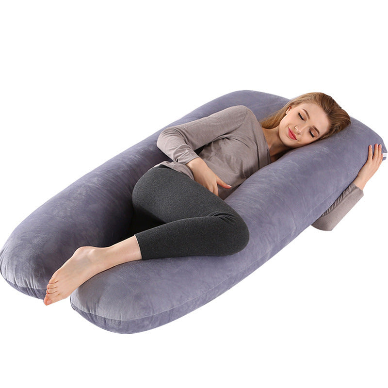 U-Shaped Maternity Body Pillow for Side Sleeping Support teemdrop